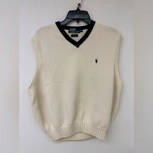 Ralph Lauren Ivory V-Neck Sweater Vest